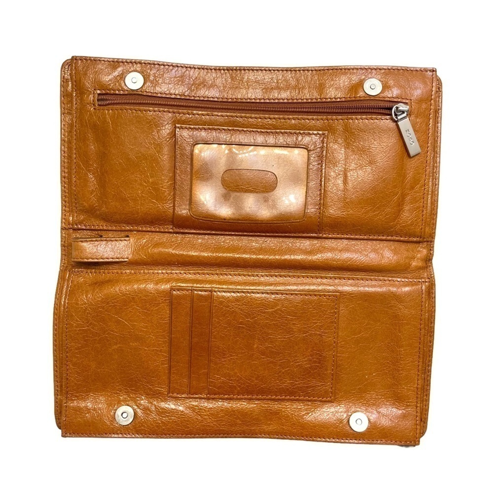 Hobo brown leather wristlet clutch bag - Picture 4 of 14